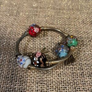 Elegant Multicolor Glass Beaded Bracelet
